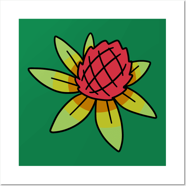 Pineapple Blossom Wall Art by saradaboru